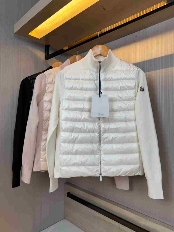 Moncler1017 몽클레어 니트 조합 패딩  화이트/핑크/블랙 