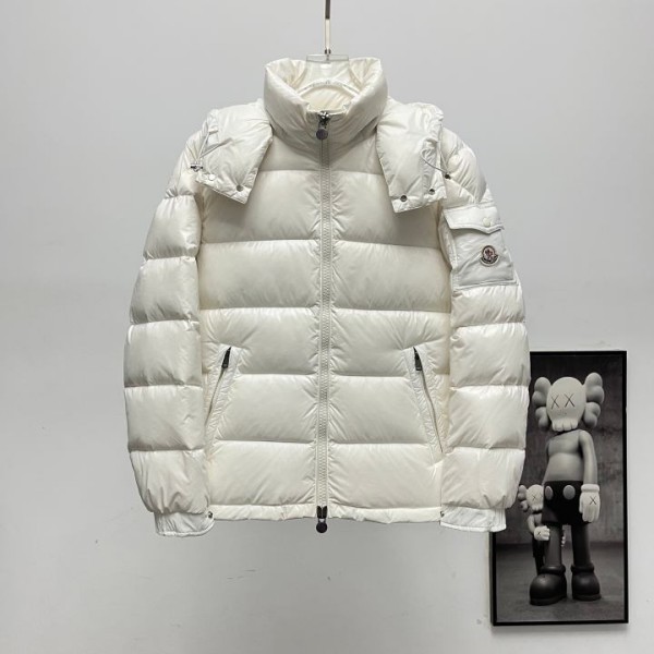 Moncler1007 몽클레어 마야  유광 솟 패딩  블랙/화이트 