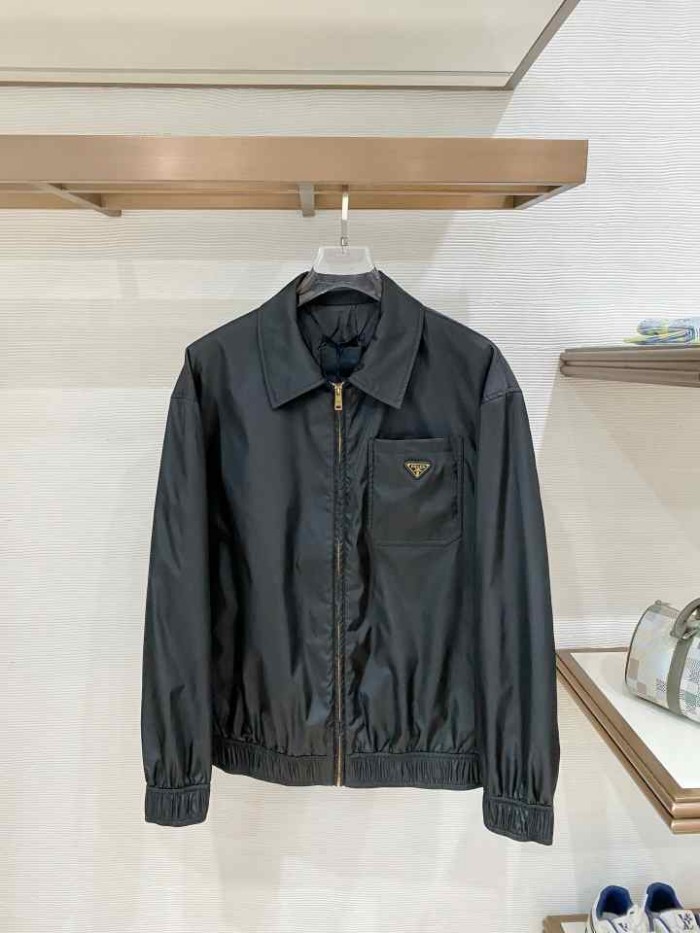 PRADA2013 프라다 칼라 자켓 남여 블랙 