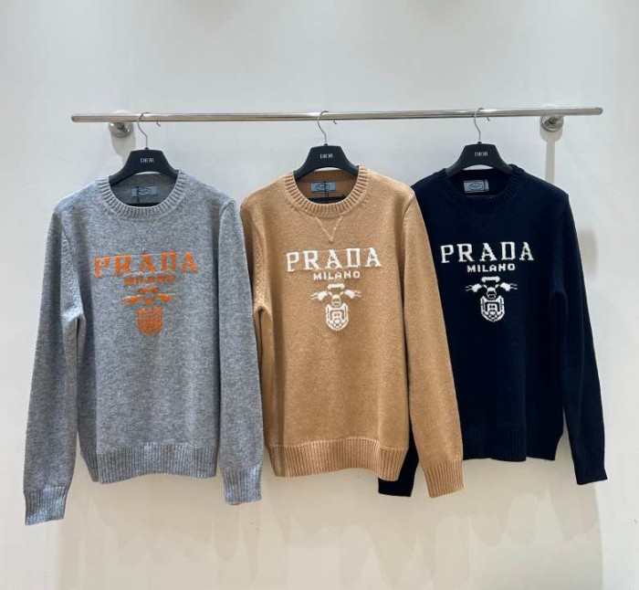 PRADA2020 프라다 울 니트 남여 회색/카키/블랙