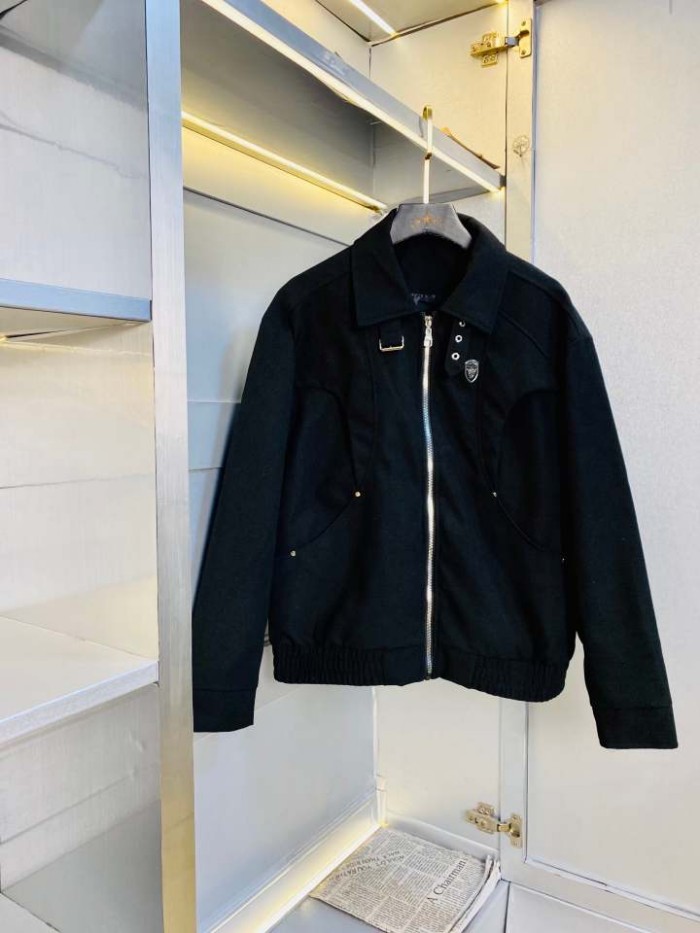 LOUIS VUITTON2018 루이비통 방풍 칼라 자켓  블랙/베이지
