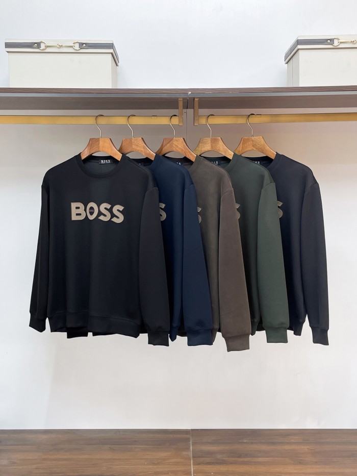 BOSS2001 보스 라운드넥 맨투맨  블랙/네이비/다크그레이/브라운/그린