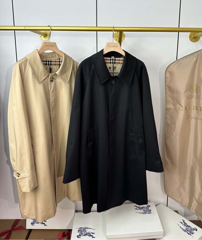 BURBERRY2019 버버리 캠든 미디엄 길이 트렌치코트 남자 허니 베이지/블랙